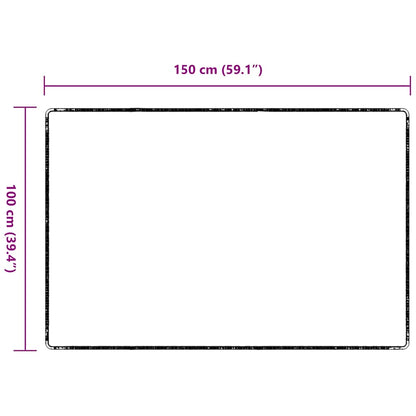 vidaXL Teppichläufer Hellgrau 100 x 150 cm 100% Polypropylen