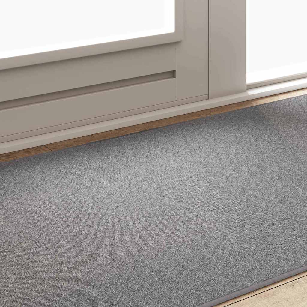 vidaXL Teppichläufer Hellgrau 100 x 200 cm 100% Polypropylen
