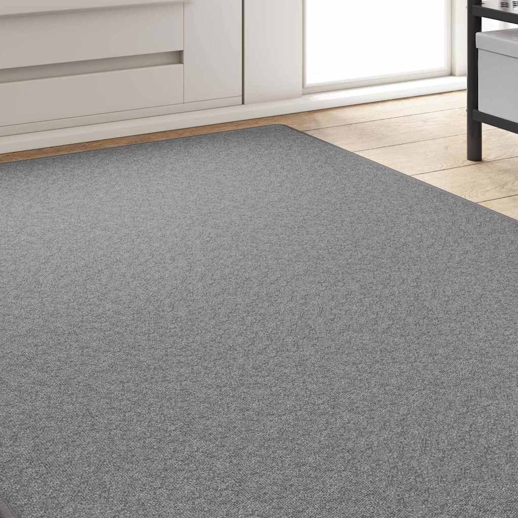 vidaXL Teppichläufer Hellgrau 100 x 250 cm 100% Polypropylen