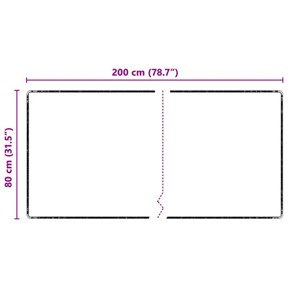 vidaXL Teppichläufer Grau 80 x 200 cm 100% Polypropylen Tuft