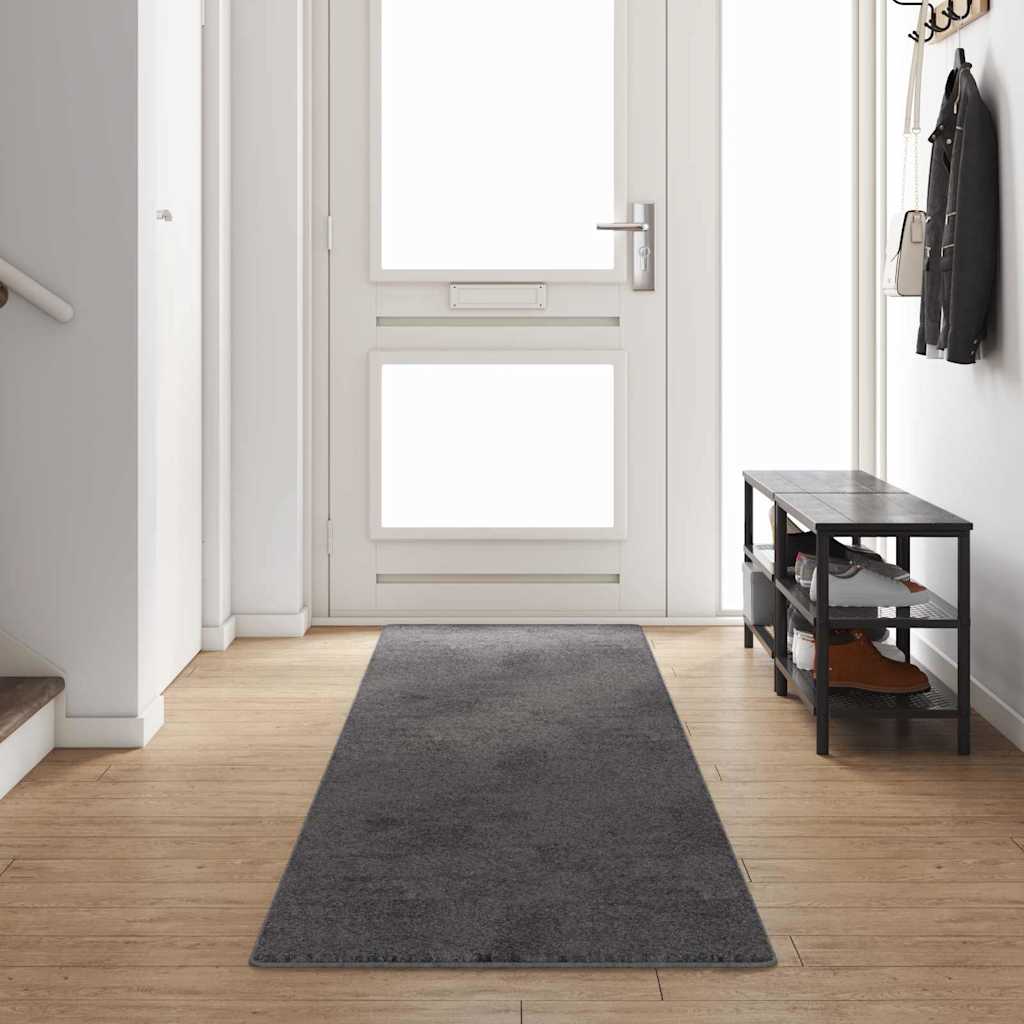 vidaXL Teppichläufer Grau 80 x 400 cm 100% Polypropylen Tuft