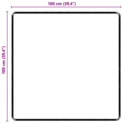 vidaXL Teppichläufer Grau 100 x 100 cm 100% Polypropylen Tuft