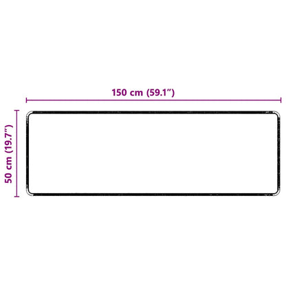 vidaXL Teppichläufer Schwarz 50 x 150 cm 100% Polypropylen Tuft