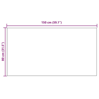 Teppichläufer Grau 80 x 150 cm Stoff