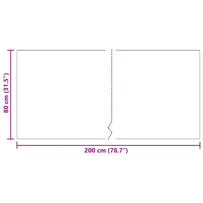 Teppichläufer Grau 80 x 200 cm Stoff