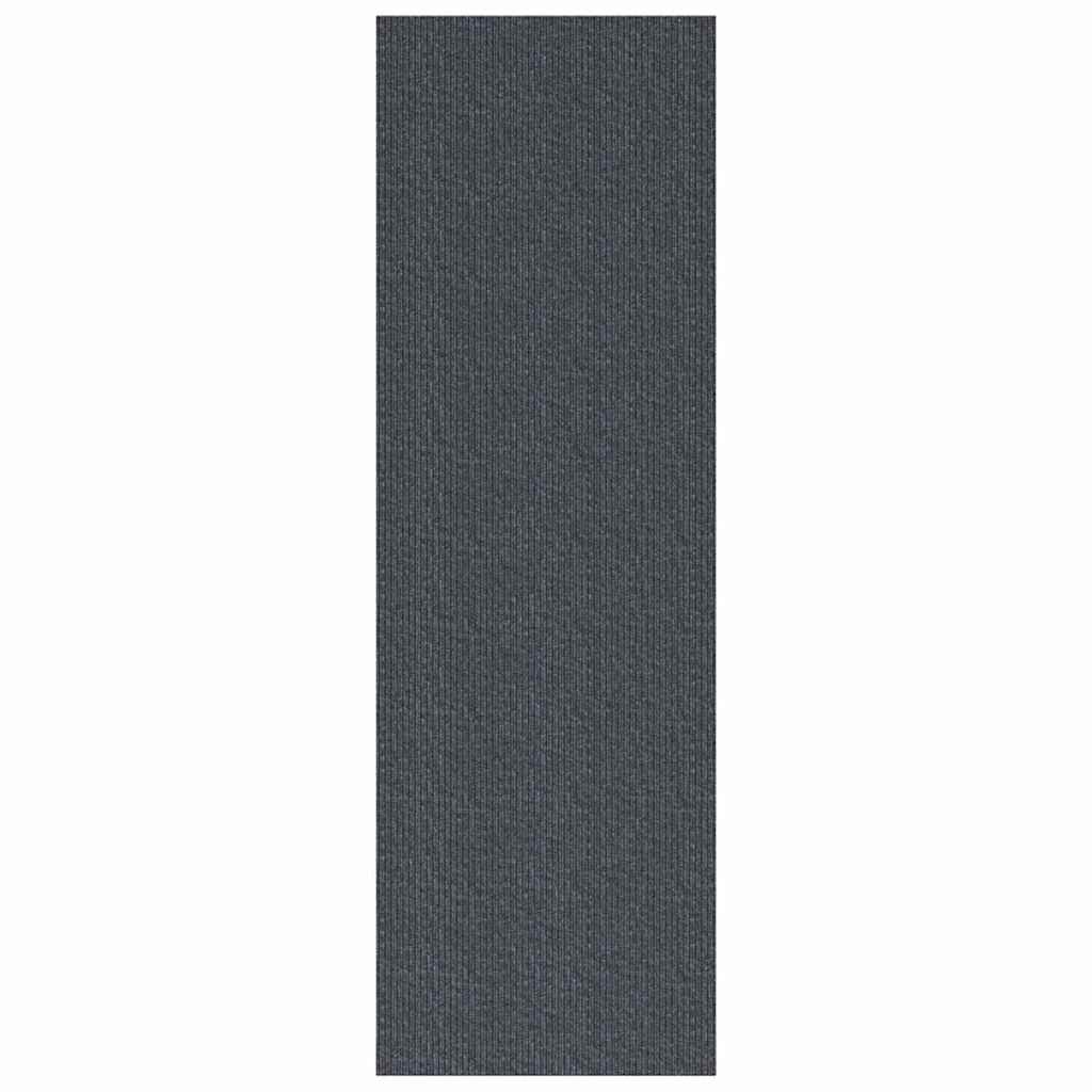 vidaXL Teppichläufer Grau 80 x 250 cm Stoff