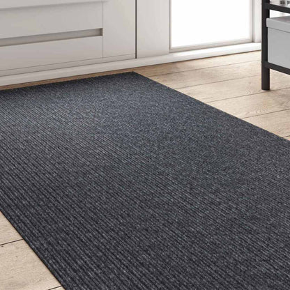 vidaXL Teppichläufer Grau 80 x 400 cm Stoff