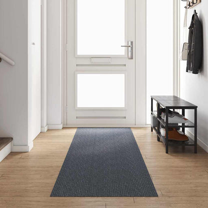 vidaXL Teppichläufer Grau 80 x 400 cm Stoff