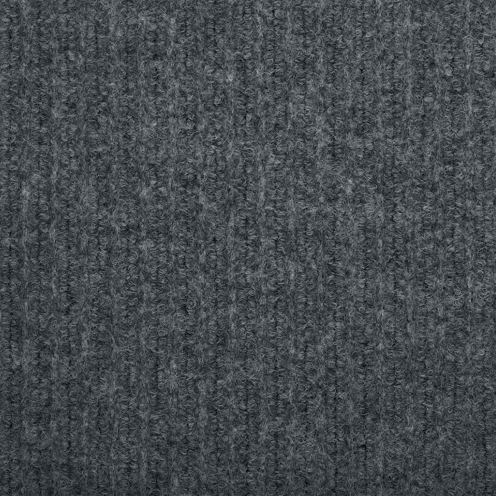 vidaXL Teppichläufer Grau 80 x 500 cm Stoff