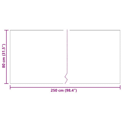 vidaXL Teppichläufer Anthrazit 80 x 250 cm Stoff