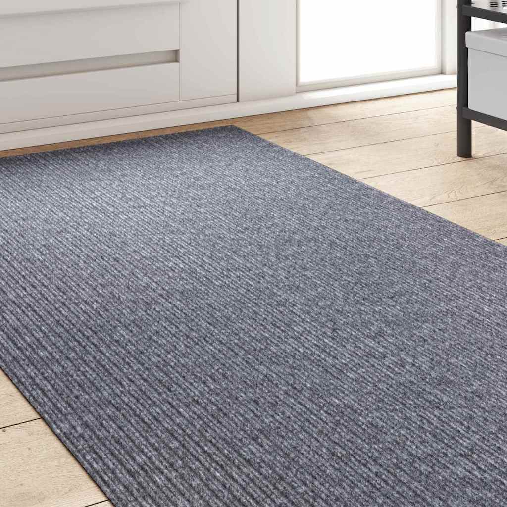 vidaXL Teppichläufer Hellgrau 80 x 400 cm Stoff