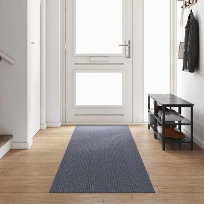 vidaXL Teppichläufer Hellgrau 80 x 400 cm Stoff