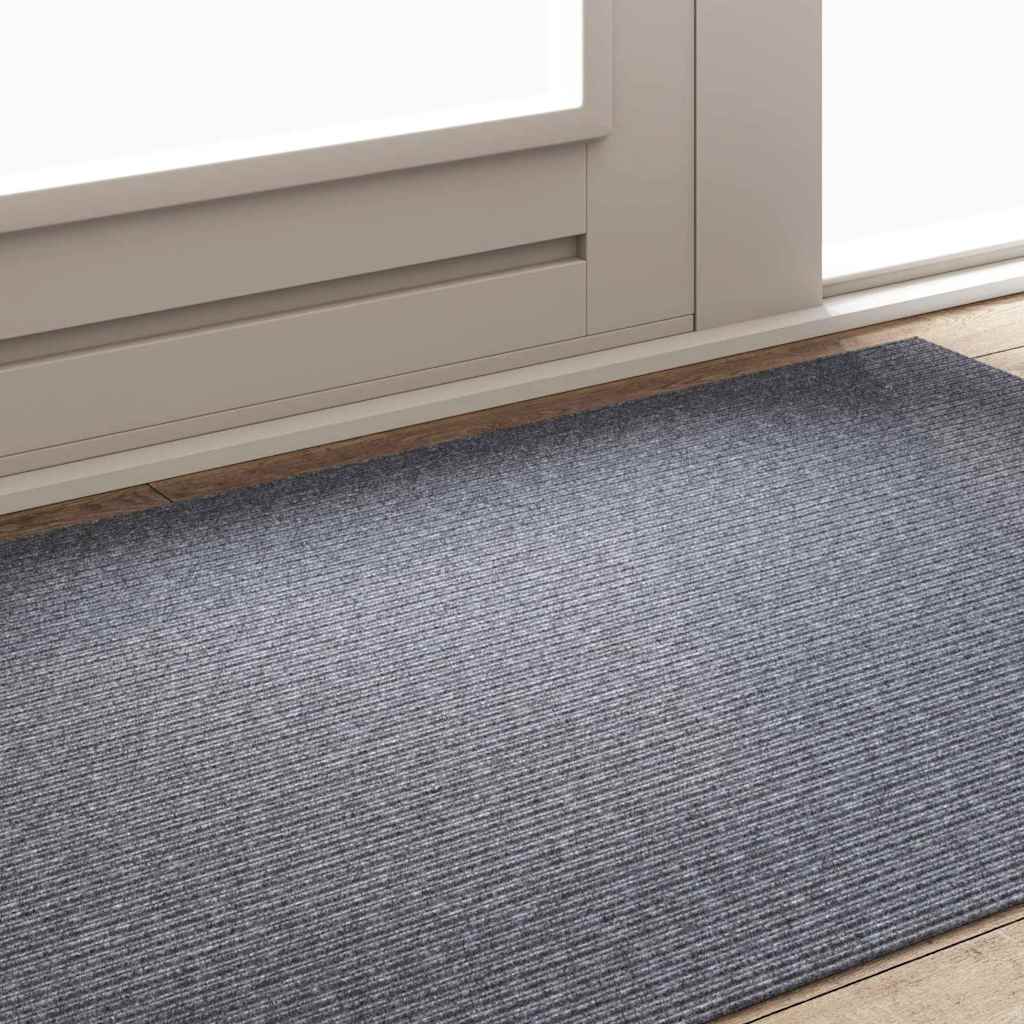 vidaXL Teppichläufer Hellgrau 100 x 150 cm Stoff