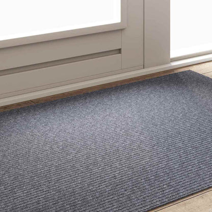 vidaXL Teppichläufer Hellgrau 100 x 150 cm Stoff