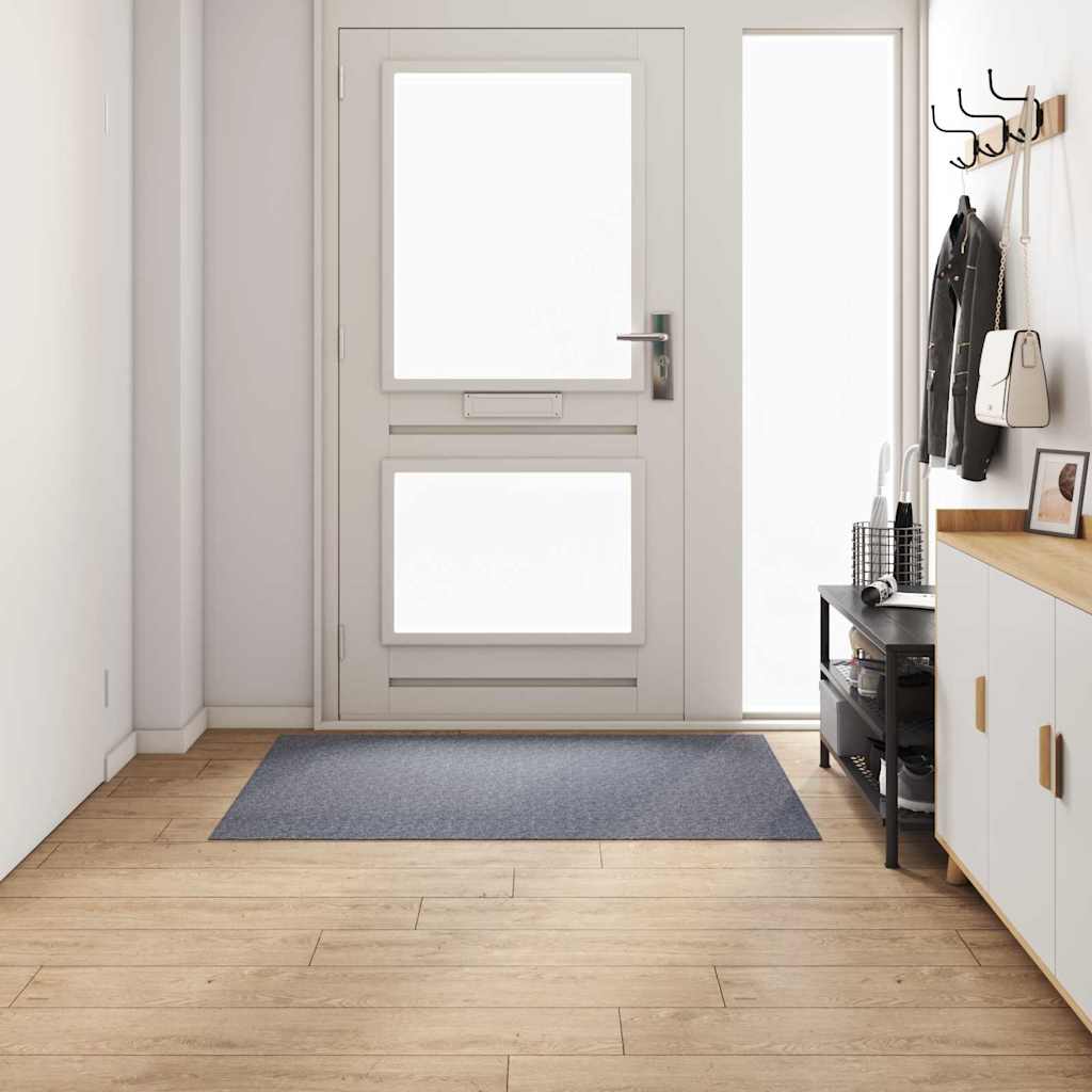 vidaXL Teppichläufer Hellgrau 100 x 150 cm Stoff