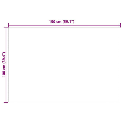 vidaXL Teppichläufer Hellgrau 100 x 150 cm Stoff