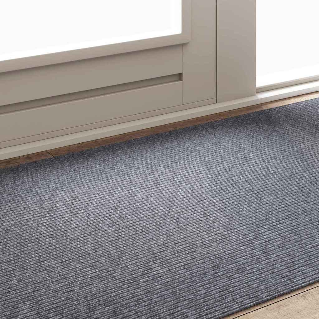 vidaXL Teppichläufer Hellgrau 100 x 200 cm Stoff