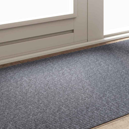 vidaXL Teppichläufer Hellgrau 100 x 200 cm Stoff