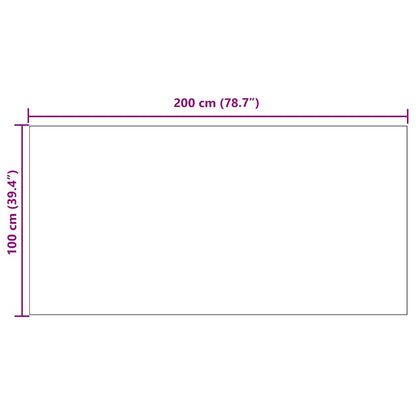vidaXL Teppichläufer Hellgrau 100 x 200 cm Stoff