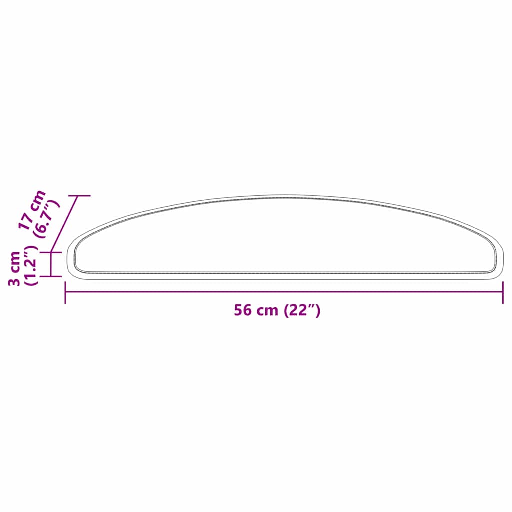 Selbstklebende Treppenschoner 15 pcs Anthrazit 56 x 17 x 3 cm