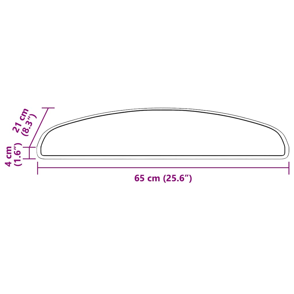 Selbstklebende Treppenschoner 15 pcs Anthrazit 65 x 21 x 4 cm