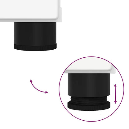 Badezimmermöbel-Set mit Tür 2 pcs Weiß Holzwerkstoff & Metall