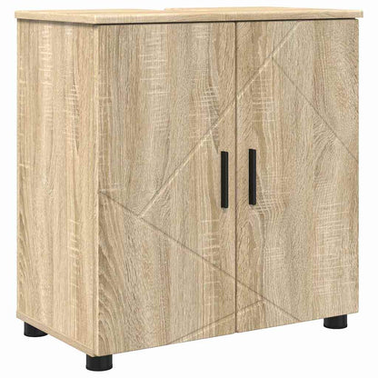 vidaXL Badezimmermöbel-Set 2 pcs Sonoma-Eiche Holzwerkstoff & Metall