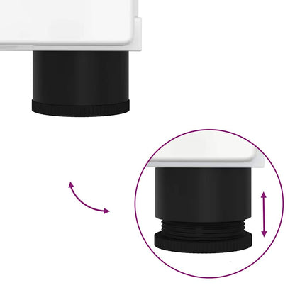 Badezimmermöbel-Set 2 pcs Hochglanz Weiß Holzwerkstoff & Metall