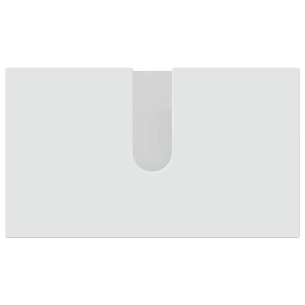 Badezimmermöbel-Set 2 pcs Hochglanz Weiß Holzwerkstoff & Metall