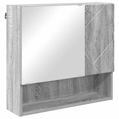 vidaXL Badezimmermöbel-Set 2 pcs Graues Sonoma Holzwerkstoff & Metall