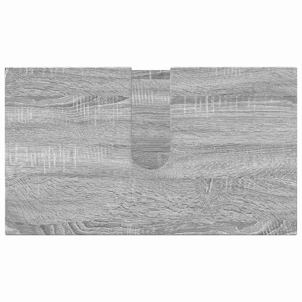 vidaXL Badezimmermöbel-Set 2 pcs Graues Sonoma Holzwerkstoff & Metall