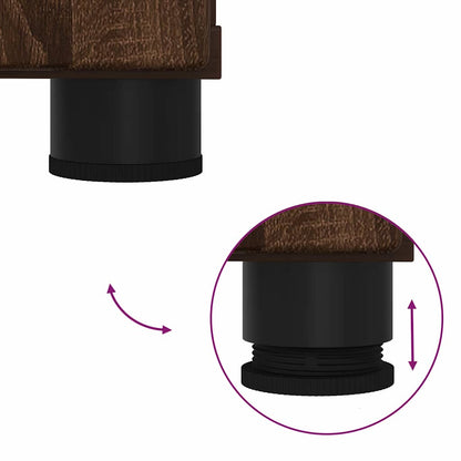 vidaXL Badezimmermöbel-Set Wandmontiert 2 pcs Braun Eichen-Optik