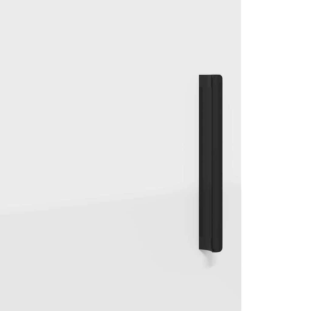 Badezimmermöbel-Set mit Tür 3 pcs Weiß Holzwerkstoff & Metall