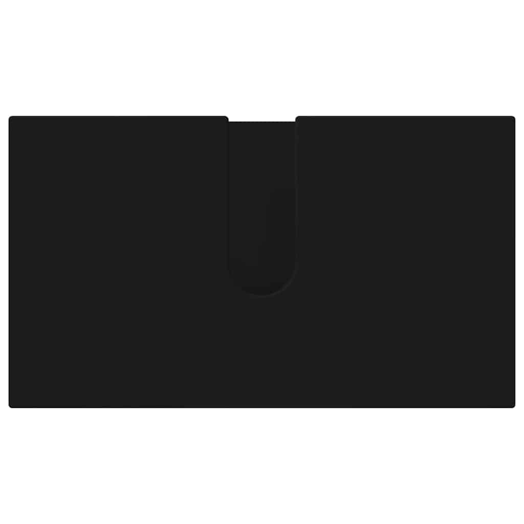 Badezimmermöbel-Set 3 pcs Schwarz Holzwerkstoff & Metall