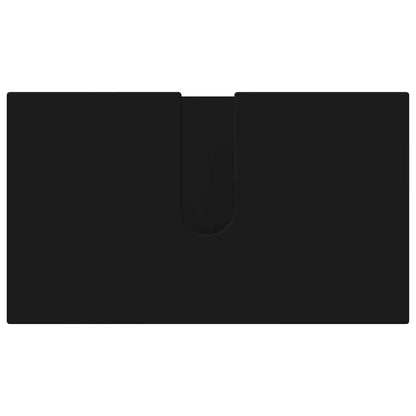 Badezimmermöbel-Set 3 pcs Schwarz Holzwerkstoff & Metall