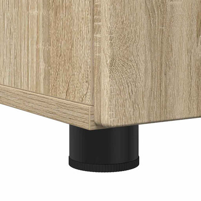 vidaXL Badezimmermöbel-Set 3 pcs Sonoma-Eiche Holzwerkstoff & Metall