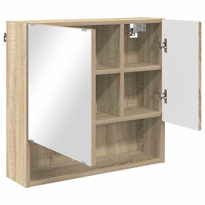 vidaXL Badezimmermöbel-Set 3 pcs Sonoma-Eiche Holzwerkstoff & Metall