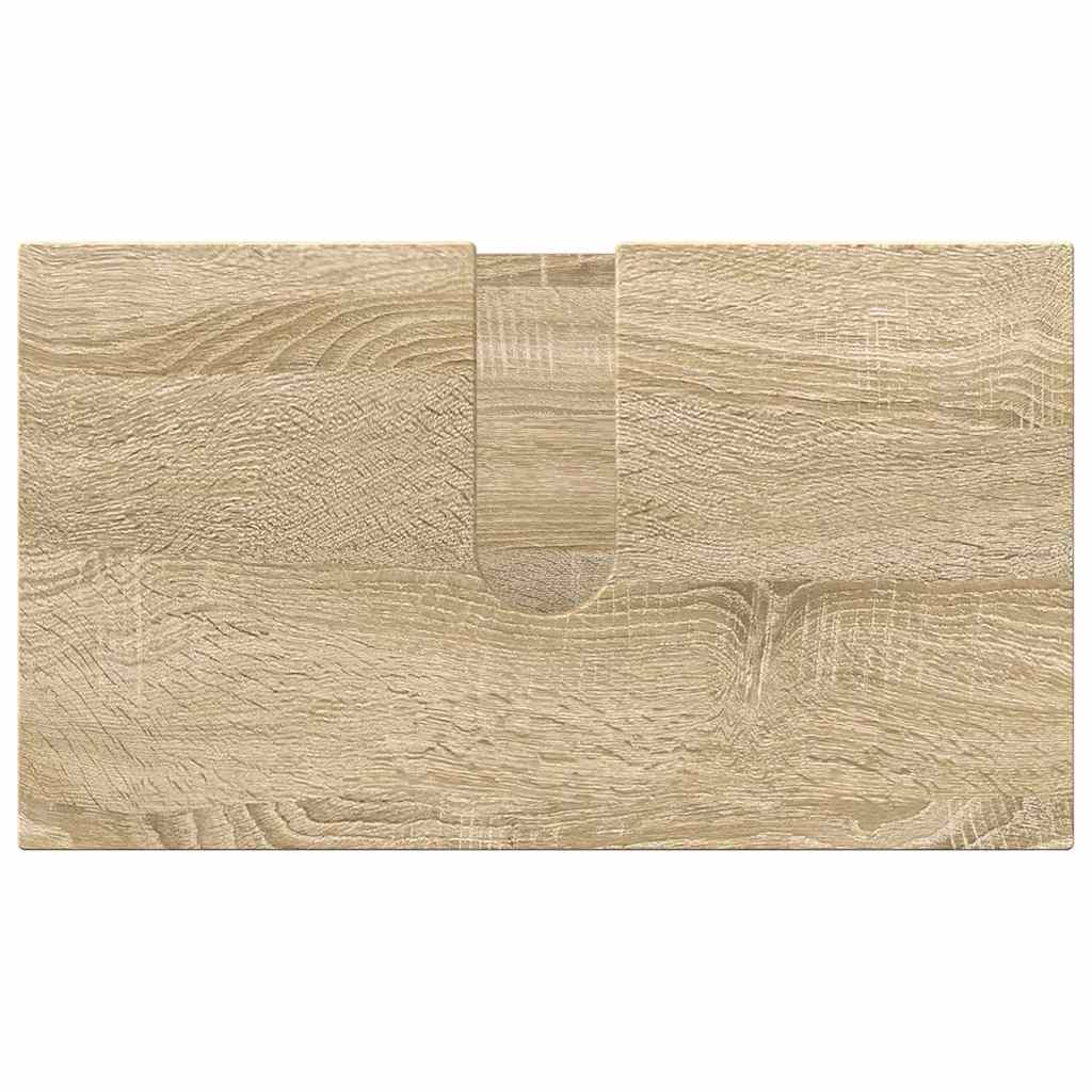 vidaXL Badezimmermöbel-Set 3 pcs Sonoma-Eiche Holzwerkstoff & Metall