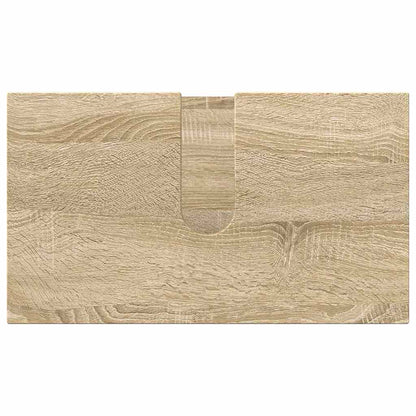 vidaXL Badezimmermöbel-Set 3 pcs Sonoma-Eiche Holzwerkstoff & Metall