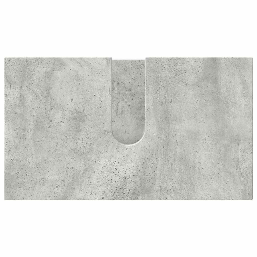 vidaXL Badezimmermöbel Set Wandmontiert 3 pcs Betongrau Holzwerkstoff