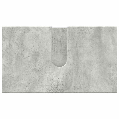 vidaXL Badezimmermöbel Set Wandmontiert 3 pcs Betongrau Holzwerkstoff