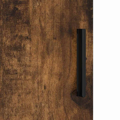 vidaXL Badezimmermöbel-Set Wandmontiert 3 pcs Geräucherte Eiche