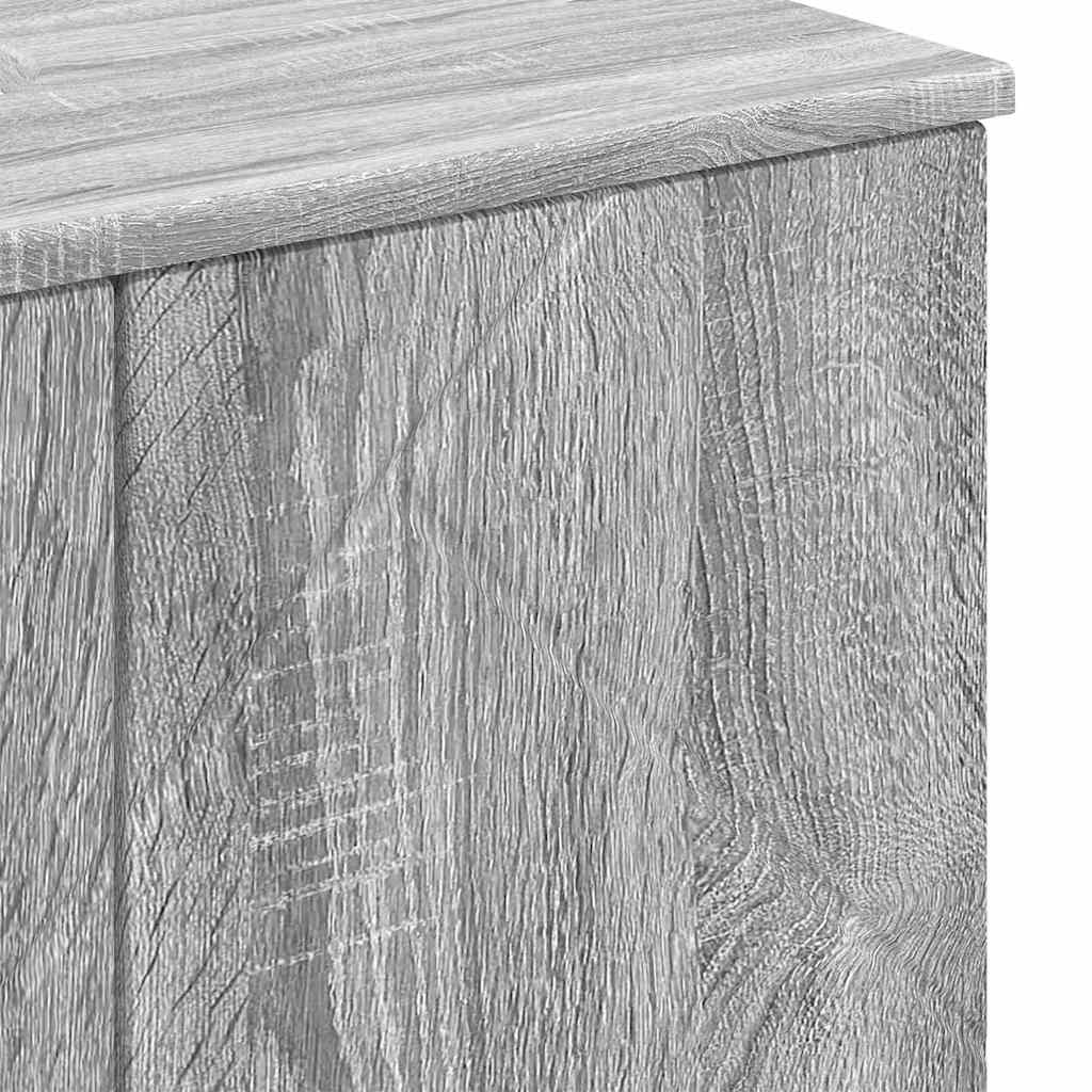 vidaXL Badezimmermöbel-Set 3 pcs Graues Sonoma Holzwerkstoff & Metall