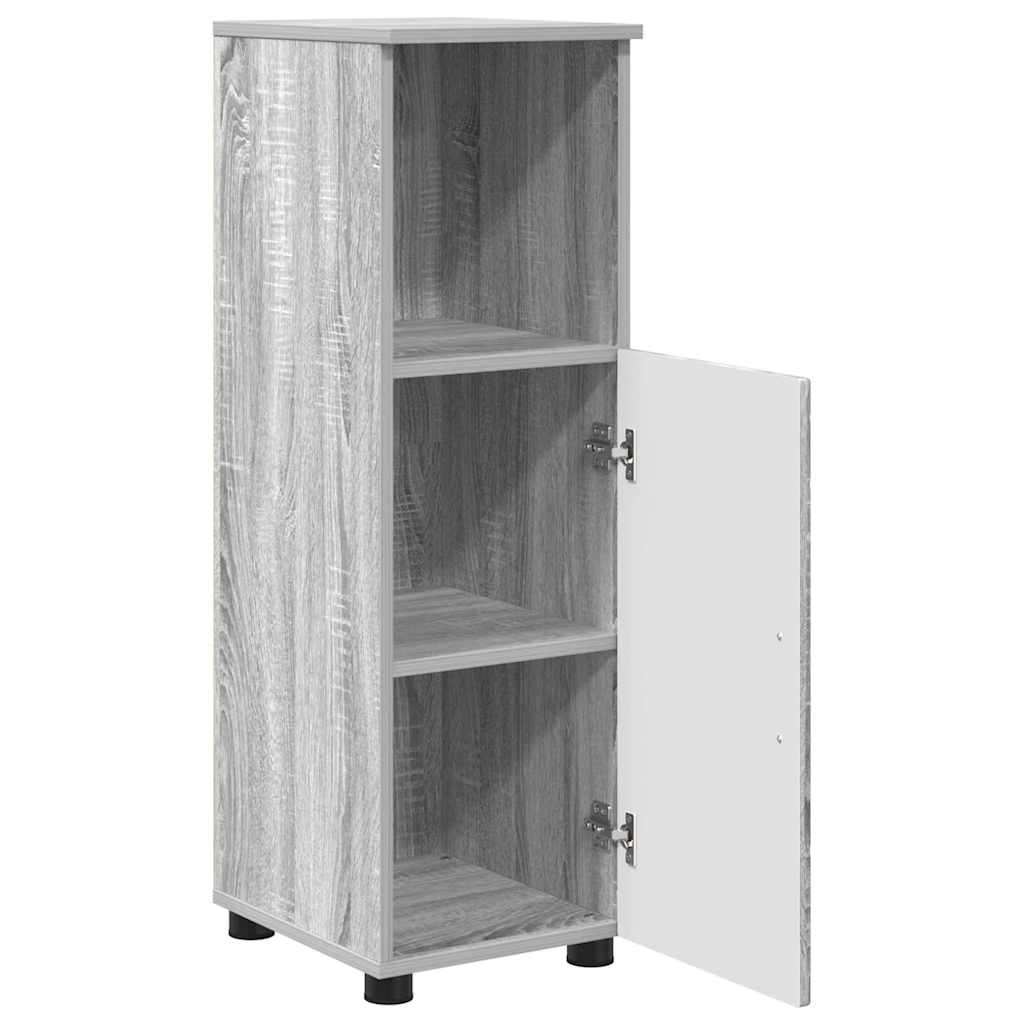 vidaXL Badezimmermöbel-Set 3 pcs Graues Sonoma Holzwerkstoff & Metall