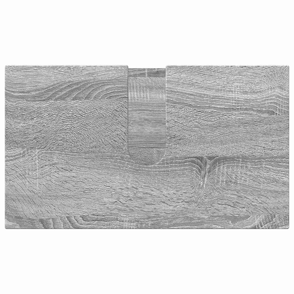 vidaXL Badezimmermöbel-Set 3 pcs Graues Sonoma Holzwerkstoff & Metall