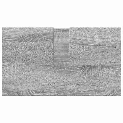 vidaXL Badezimmermöbel-Set 3 pcs Graues Sonoma Holzwerkstoff & Metall