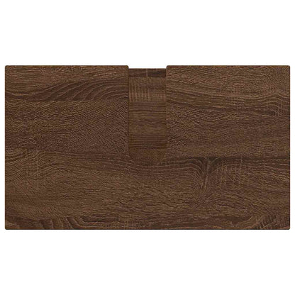 vidaXL Badezimmermöbel-Set Wandmontiert 3 pcs Braun Eichen-Optik