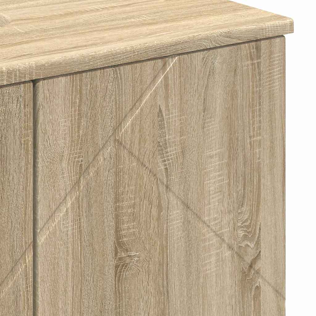 vidaXL Badezimmermöbel-Set 3 pcs Sonoma-Eiche Holzwerkstoff & Metall