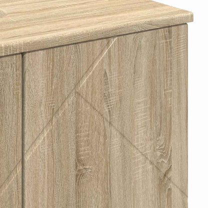 vidaXL Badezimmermöbel-Set 3 pcs Sonoma-Eiche Holzwerkstoff & Metall