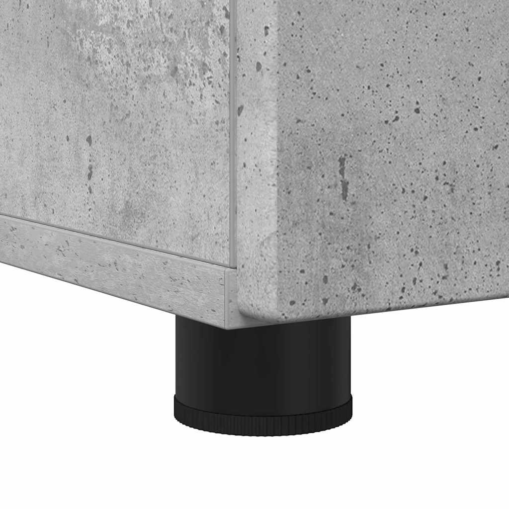 Badezimmermöbel-Set 3 pcs Beton Grau Holzwerkstoff & Metall